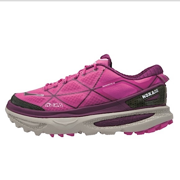 Hoka Shoes - Hoka mafate 4 Tread Hiking Running Shoes- Fushia / Plum size
